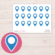 DDZ-9528 planner sticker sheet with enlarged sticker detail
