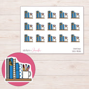 DDZ-9535 planner sticker sheet with enlarged sticker detail