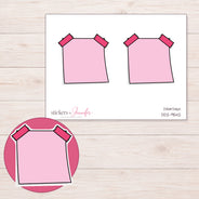 DDZ-9542 planner sticker sheet with enlarged sticker detail