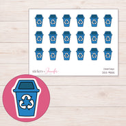 DDZ-9555 planner sticker sheet with enlarged sticker detail