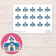 DDZ-9564 planner sticker sheet with enlarged sticker detail