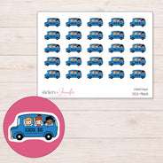 DDZ-9565 planner sticker sheet with enlarged sticker detail