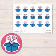 DDZ-9568 planner sticker sheet with enlarged sticker detail