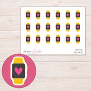 DDZ-9572 planner sticker sheet with enlarged sticker detail