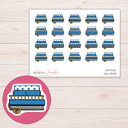 DDZ-9578 planner sticker sheet with enlarged sticker detail