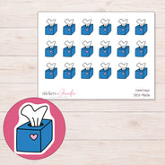 DDZ-9606 planner sticker sheet with enlarged sticker detail