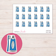DDZ-9610 planner sticker sheet with enlarged sticker detail