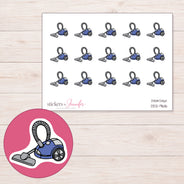 DDZ-9616 planner sticker sheet with enlarged sticker detail