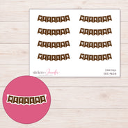 DDZ-9628 planner sticker sheet with enlarged sticker detail