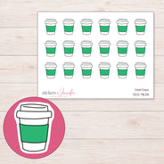 DDZ-9635 planner sticker sheet with enlarged sticker detail