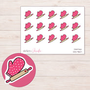 DDZ-9657 planner sticker sheet with enlarged sticker detail