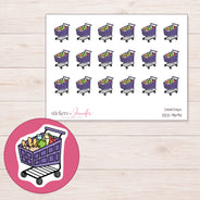 DDZ-9694 planner sticker sheet with enlarged sticker detail