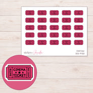 DDZ-9700 planner sticker sheet with enlarged sticker detail