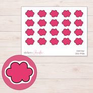 DDZ-9706 planner sticker sheet with enlarged sticker detail