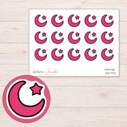 DDZ-9711 planner sticker sheet with enlarged sticker detail