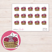 DDZ-9712 planner sticker sheet with enlarged sticker detail
