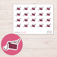 DDZ-9714 planner sticker sheet with enlarged sticker detail