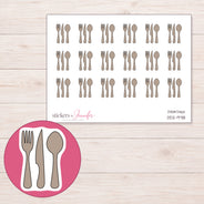 DDZ-9718 planner sticker sheet with enlarged sticker detail