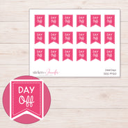 DDZ-9720 planner sticker sheet with enlarged sticker detail