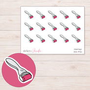 DDZ-9721 planner sticker sheet with enlarged sticker detail