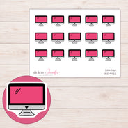DDZ-9722 planner sticker sheet with enlarged sticker detail