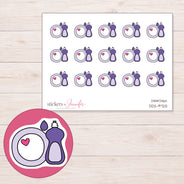 DDZ-9725 planner sticker sheet with enlarged sticker detail