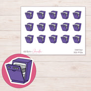 DDZ-9726 planner sticker sheet with enlarged sticker detail