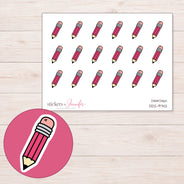 DDZ-9742 planner sticker sheet with enlarged sticker detail