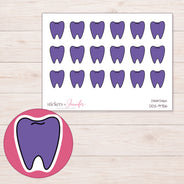 DDZ-9756 planner sticker sheet with enlarged sticker detail