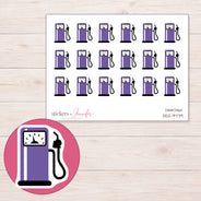 DDZ-9779 planner sticker sheet with enlarged sticker detail