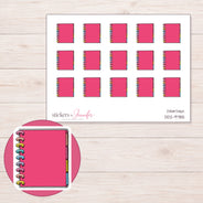DDZ-9785 planner sticker sheet with enlarged sticker detail