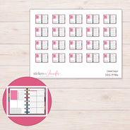 DDZ-9786 planner sticker sheet with enlarged sticker detail