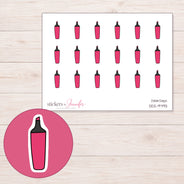 DDZ-9793 planner sticker sheet with enlarged sticker detail