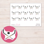 DDZ-9796 planner sticker sheet with enlarged sticker detail