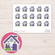 DDZ-9800 planner sticker sheet with enlarged sticker detail
