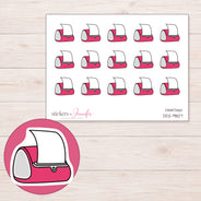 DDZ-9807 planner sticker sheet with enlarged sticker detail