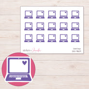 DDZ-9809 planner sticker sheet with enlarged sticker detail