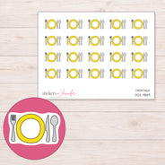 DDZ-9819 planner sticker sheet with enlarged sticker detail