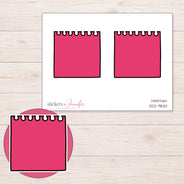 DDZ-9830 planner sticker sheet with enlarged sticker detail