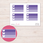 DDZ-9831 planner sticker sheet with enlarged sticker detail