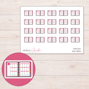 DDZ-9832 planner sticker sheet with enlarged sticker detail