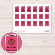 DDZ-9837 planner sticker sheet with enlarged sticker detail