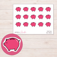 DDZ-9842 planner sticker sheet with enlarged sticker detail