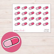 DDZ-9844 planner sticker sheet with enlarged sticker detail