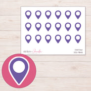 DDZ-9845 planner sticker sheet with enlarged sticker detail
