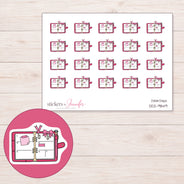 DDZ-9849 planner sticker sheet with enlarged sticker detail