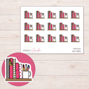 DDZ-9852 planner sticker sheet with enlarged sticker detail
