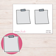 DDZ-9861 planner sticker sheet with enlarged sticker detail
