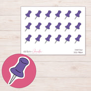 DDZ-9864 planner sticker sheet with enlarged sticker detail
