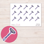 DDZ-9870 planner sticker sheet with enlarged sticker detail